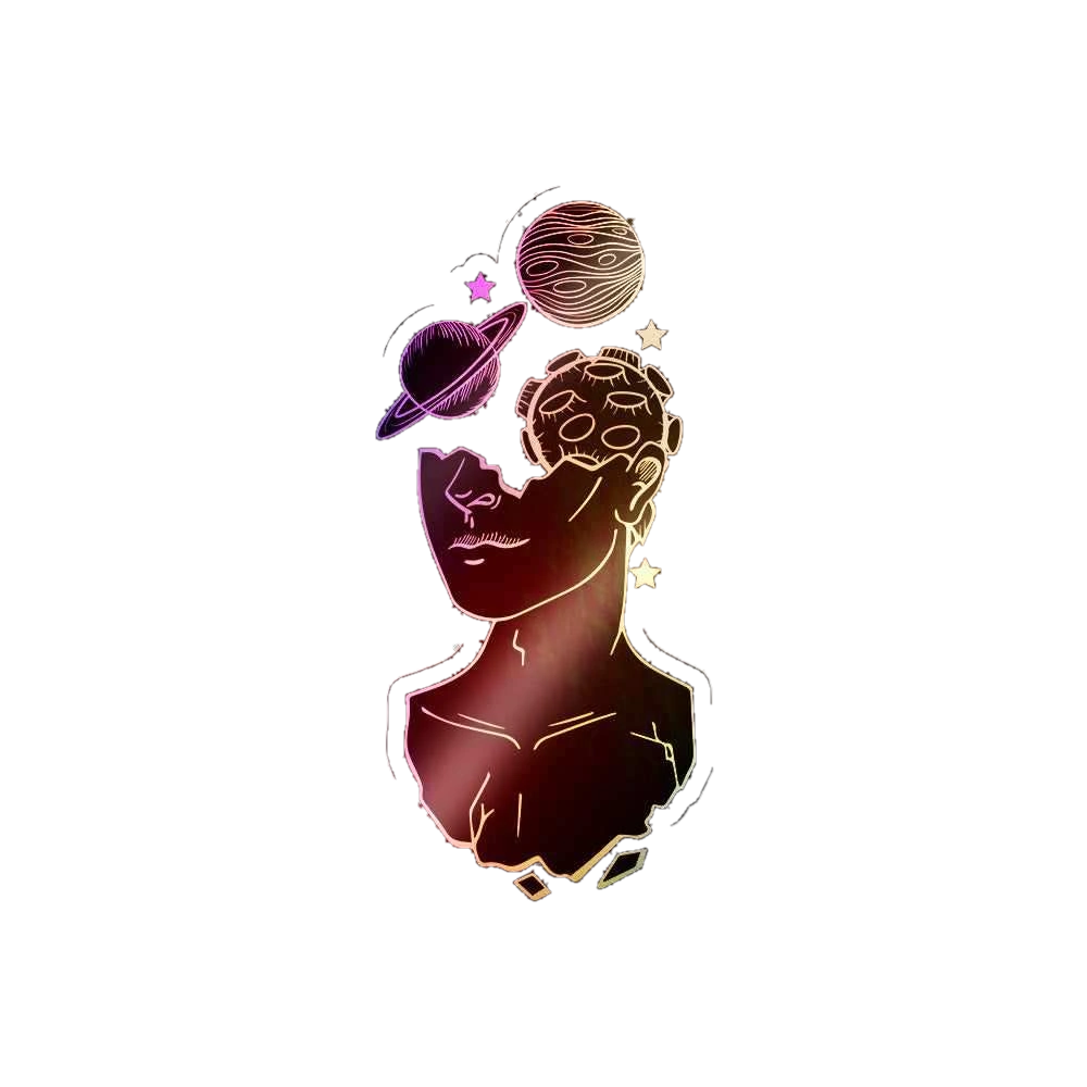 Space Impact Holographic Stickers